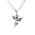 wholesale S925 Sterling Silver Trendy European Street Creative Cupid Angel Little Angel Pendant Accessory-0-4