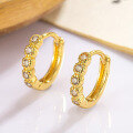 wholesale S925 Sterling Silver Micro-Inlaid Zircon Circle Hoop Earrings with Geometric and Trendy Niche Design-0-2