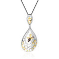 wholesale S925 Silver Designer-style Personalized Pendant with Natural Elements and Genuine Gemstone Necklace-0-7