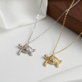wholesale S925 Sterling Silver Cloud-Pull Jewelry Turtle Pendant Necklace for Women, High-End Sense Versatile Neck Chain, Small Fashion Collarbone Chain-0-3