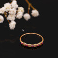 wholesale S925 Gold-Plated French Vintage Court-Style Natural Ruby Ring for Wholesale and Dropshipping by Dunli Jewelry-0-2