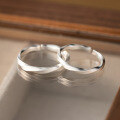 wholesale 999 Silver Ring New Style Simple Small Fashion Commuting Matte Twisted Couple Rings R02324-0-2