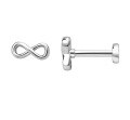 wholesale 925 Sterling Silver Single Infinity Studs Earrings For Women-0-6