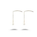 wholesale S925 Sterling Silver Gold-Plated Minimalist Freshwater Pearl Earrings Long Ear Threads Fashionable Light Luxury Women's Jewelry-0-4