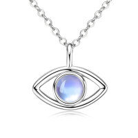 S925 Silver Y-Shaped Teardrop Emerald Imitation Pendant Necklace-Model R [Clearance Sale - Free Shipping] 5mm  925 Silver