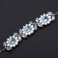 wholesale S925 Silver Luxury Design Natural Topaz Bracelet, European and American Style Princess Elegance Colored Crystal Bracelet-0-2