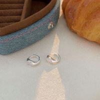 wholesale S925 Sterling Silver Inlaid Stone Earrings Women's Minimalist Fashion Ins Style Personalized Earrings, Chihung Korea Korean Version New Design-Sterling silver