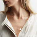 wholesale 18K Gold Plated S925 Sterling Silver Simple Layering Bean Necklace, Versatile Collarbone Chain-0-2