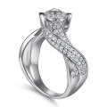wholesale Sterling Silver S925 Exaggerated Full Diamond Fashion Curve Women's Cross-Border E-Commerce Bestseller Ring-0-4