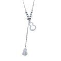 wholesale Silver, Hollow-Out Gourd and Broken Silver Tassel Pendant Necklace, Minimalist Chinese Style Design, High-End Sense Collarbone Chain-0-4