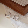 wholesale S925 Sterling Silver Unique Hollow Open Ring for Women, Minimalist Korean Style with Intricate Craftsmanship-0-1