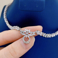 wholesale Metal material, adjustable length European and American cross-border necklace and collarbone chain with pendant from Zhuozhifan Jewelry-All-match chain without pendant 925 silver