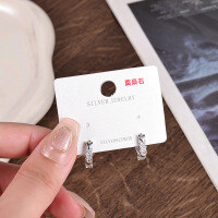 Sterling Silver Rhinestone Earrings for Women, 2025 Winter Sparkling Elegant Studs-MR-0697 (1.96G)