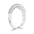 S925 Sterling Silver Square Zircon Ring, Cross-border Supply, Flashy & Minimalist Style-0-8