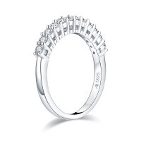 S925 Sterling Silver Square Zircon Ring, Cross-border Supply, Flashy & Minimalist Style-Style B [Clearance Sale with Free Shipping]  US Size 7