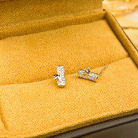 wholesale S925 sterling silver maker's Chinese-style "Bamboo Brings Peace" earrings for women, niche design, high-end luxury, minimalist new Chinese-style ear accessories-Mini Bamboo Earrings>925 Silver