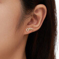 wholesale S925 Sterling Silver Cloud-Pull Jewelry Unique Snake-shaped Ear Studs, New Simple and Cute Small Snake Ear Wholesale and Distribution-0-0