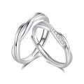 wholesale 925 Sterling Silver Couple Rings Original Design Minimalist Band Niche High-End Light Luxury 520 Valentine's Day Gift Matching Pair-0-5