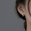 wholesale S925 Sterling Silver Star Zircon Ear Clips, Popular Ear Hoops, Niche Design, High-End Zircon Ear Jewelry-0-3