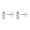 wholesale 18k Gold and Platinum Three-Shape Diamond Stud Earrings with Lab-Grown Diamonds, Irregular High-End Jewelry, European and American Style-0-3