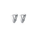 wholesale S925 metal minimalist geometric triangle V-shape stud earrings Korean style sweet elegant women's ear jewelry M01989-0-4