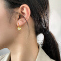 wholesale S925 Sterling Silver Fresh and Sweet Ins-Style Niche Designed Engraved Hollow Heart Ear Clips M06618-0-1