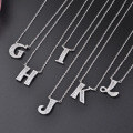 wholesale 925 Sterling Silver Cross-Border European and American Style 26 Alphabet Letters Necklace for Women, Unique Small and Minimalist High-End Pendant Collarbone Chain-0-0