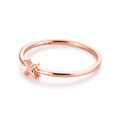 wholesale 18K Rose Gold 9K Gold Minimalist Dainty Ins Style Tail Ring Light Luxury Piece Direct From Manufacturer-0-4