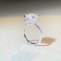 wholesale Sterling Silver 5ct Women's Fancy Shape Square Halo Radiant Cut Moissanite Ring Wholesale-0-3