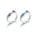 wholesale S925 Silver Vintage Series Natural Amethyst Ring with Exquisite Design, Luxury Feel, and Gemstone Inlay-0-4
