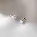 wholesale S925 Silver Round Light Bead Synthetic Ear Studs for Women, Japanese and Korean Style Small Fresh Minimalist Ear Accessories G6939-0-1