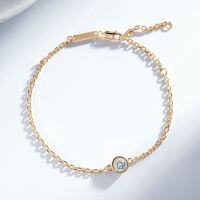 S925 Silver Bubble Bracelet with Champagne Gold/Rose Gold Plating-Champagne Rose Gold - SL044  925 Silver