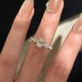 S925 Silver Moissanite Rotating Ballet Spiral Oval Solitaire Ring-0-1