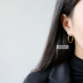 wholesale S925 Sterling Silver Gold-Plated Minimalist Hoop Earrings for Women-0-3