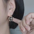 wholesale S925 Sterling Silver Three-Layer Rose Flower Ear Studs, Korean New Style, Personalized Luxury, Minimalist and Exquisite Women's Earrings-0-3