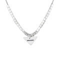 wholesale S925 Sterling Silver Korean-style Geometric Cube Link Triangle Pendant Hip-hop Trendy Necklace-0-4