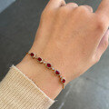 wholesale S925 Sterling Silver Red Elk Full Body Bracelet for Women, Gift for Best Friend, Niche Fashion, Luxurious Elegance Cuff, Trendy Accessory-0-4