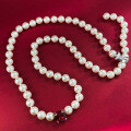 wholesale Metal material first, Mu Jing Jewelry new10*10mm bow pearl necklace for women adjustable-0-3