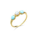wholesale S925 silver Japanese-style light jewelry, royal style, exquisite vintage natural ocean wave pearl ring for women, new product-0-1