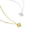 Metal Cross Necklace Unisex Classic Simple Iris Flower Design-0-2