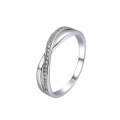 wholesale S925 Sterling Silver Zirconia Ring, Small Niche Style Pave Diamond Cross Tail Ring, Elegant and Versatile, Perfect Gift for Girlfriend, Cross-border Wholesale-0-4
