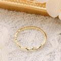 wholesale 9K gold Japanese-style same model spring new release, niche versatile irregular curve plain gold ring-0-1