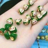wholesale Metal material, cute rice dumpling baby for Dragon Boat Festival, creative internet-famous baked porcelain non-fading exquisite bracelet, freely matched, fashionable and unique-A cute rice dumpling