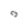 wholesale S925 silver wire ring for women, retro fashion multi-layer crossover open ring,-0-4