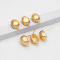 wholesale S925 sterling silver brushed matte gold earrings for women, minimalist and elegant with a sophisticated charm-0-1