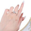wholesale S925 Sterling Silver Retro Knot Twist 6*12 Marquise Ring Vintage Light Luxury Live Cross-Border-0-4