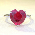 wholesale S925 Silver New 4ct Heart-Shaped 10*10 High-Carbon Diamond Ring, Love-0-0
