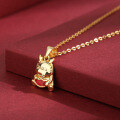 wholesale S925 Sterling Silver Chinese Zodiac Year of the Dragon Necklace for Women, Cartoon Cute Drooling Dragon "Return to the Dragon" Pendant-0-2