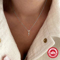 wholesale S925 Sterling Silver Marquise Diamond Collarbone Necklace, Trendy INS Chic-0-2