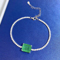 wholesale Metal Material: NIS Simulated Diamond Emerald, 10*12 Full Diamond Chain, New Style from Mu Jing Jewelry-0-5